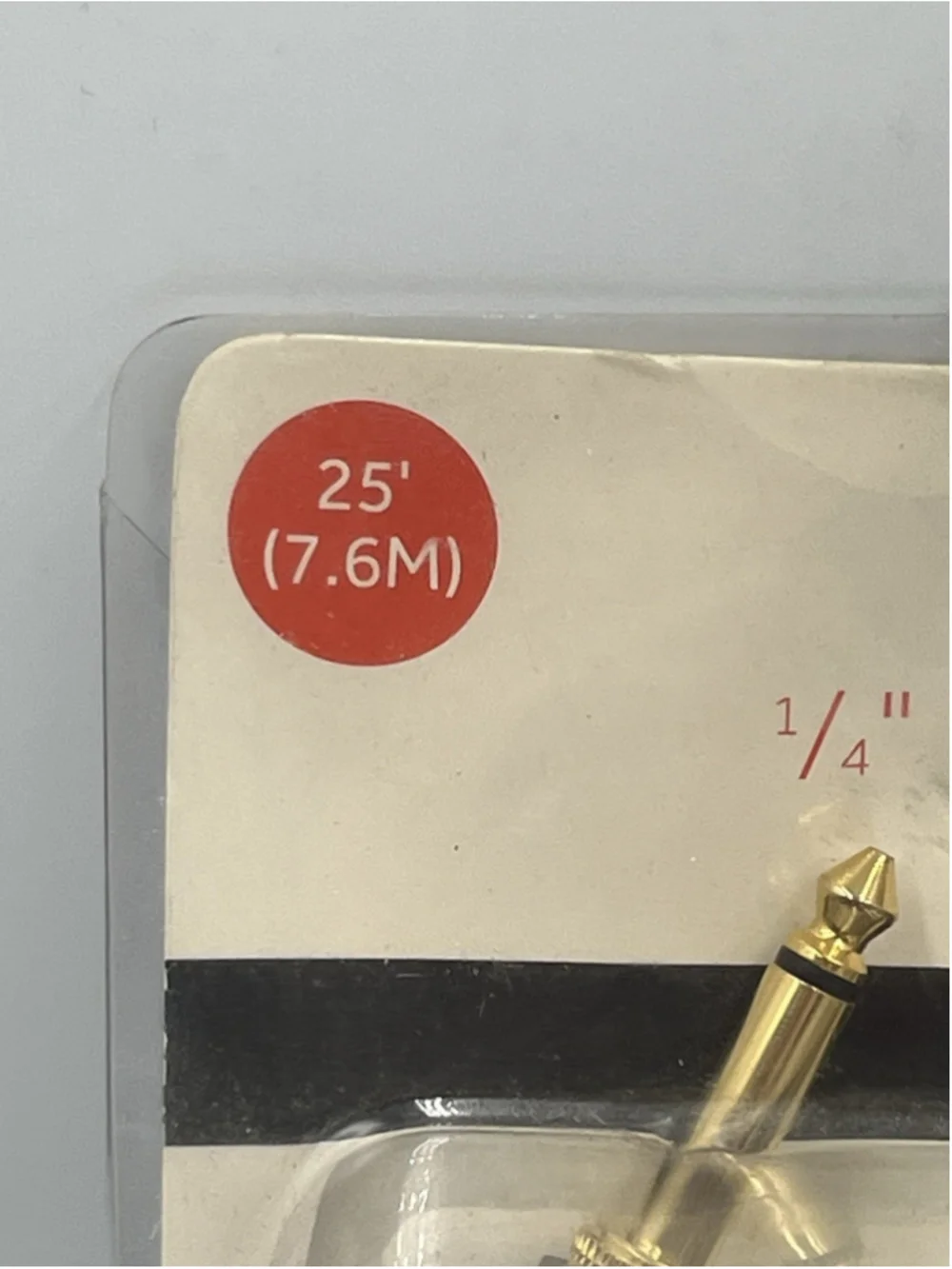 RADIOSHACK 7.6m 25-Ft Instrument Cable 1/4